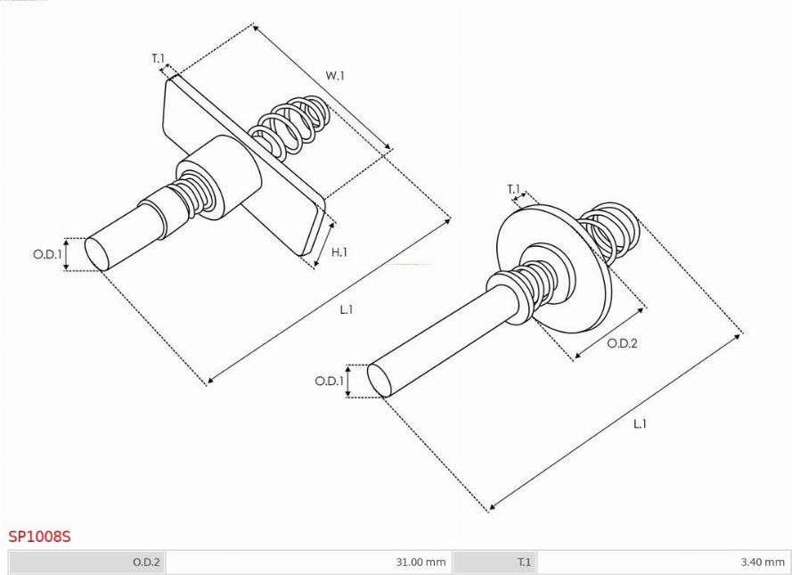 AS-PL SP1008S - Ремкомплект, стартер autozip.com.ua