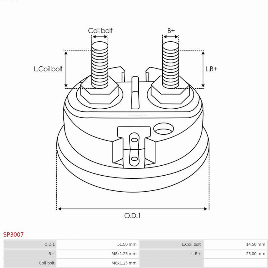 AS-PL SP3007 - Ремкомплект, стартер autozip.com.ua