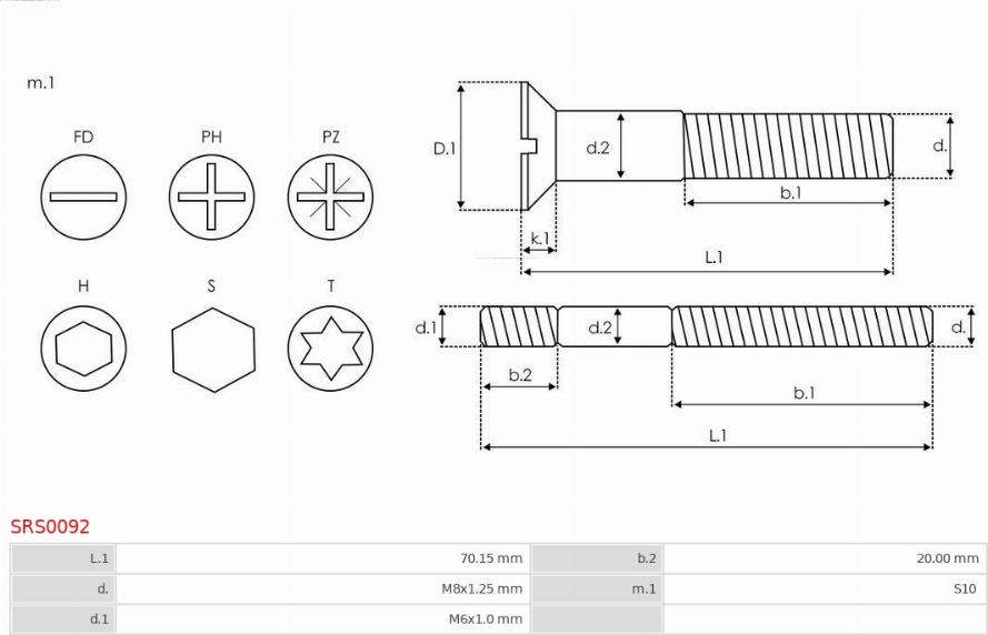 AS-PL SRS0092 - Ремкомплект, генератор autozip.com.ua