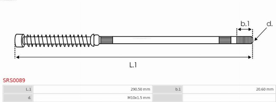 AS-PL SRS0089 - Ремкомплект, стартер autozip.com.ua