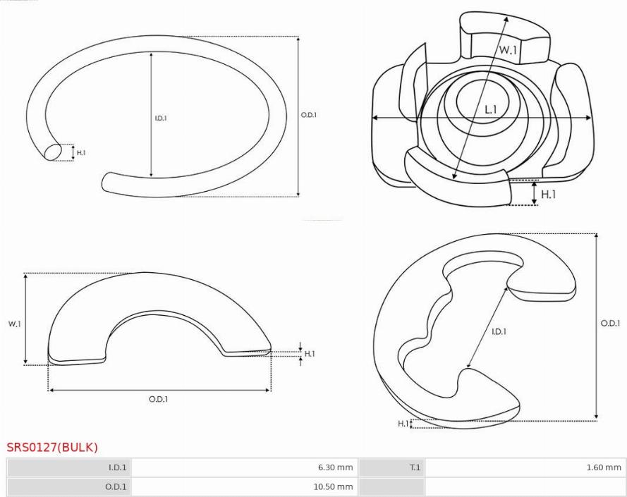 AS-PL SRS0127(BULK) - Ремкомплект, стартер autozip.com.ua