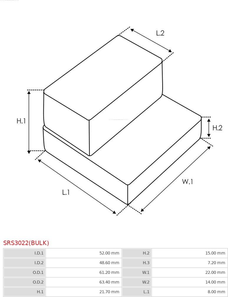 AS-PL SRS3022(BULK) - Ремкомплект, стартер autozip.com.ua