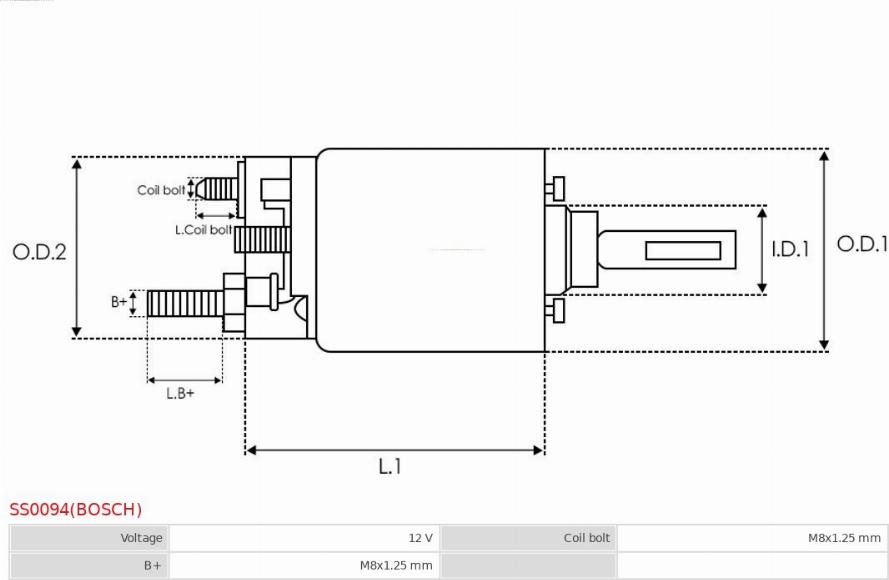 AS-PL SS0094(BOSCH) - Тягове реле, стартер autozip.com.ua