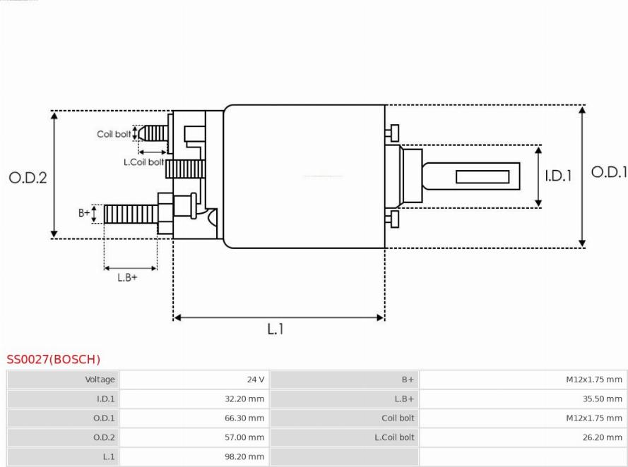 AS-PL SS0027(BOSCH) - Тягове реле, стартер autozip.com.ua