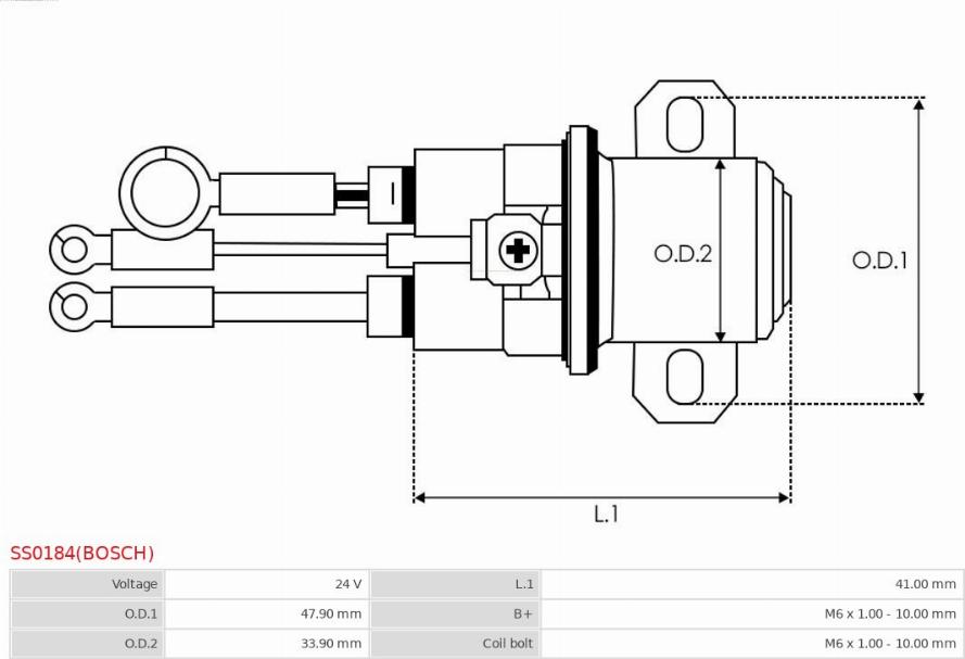 AS-PL SS0184(BOSCH) - Тягове реле, стартер autozip.com.ua