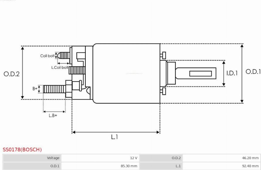 AS-PL SS0178(BOSCH) - Тягове реле, стартер autozip.com.ua