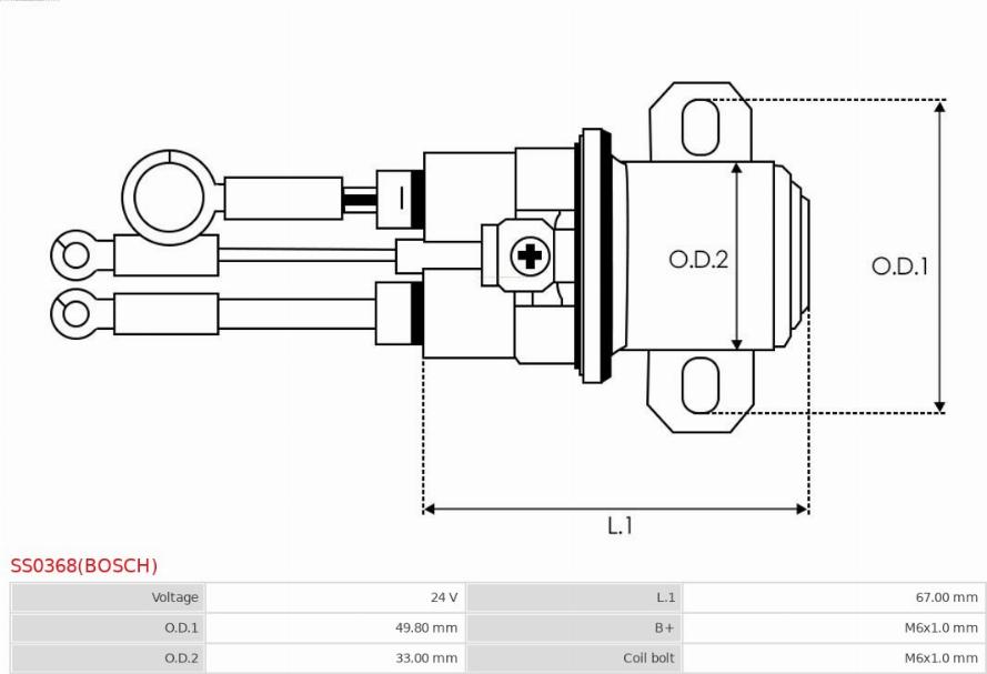 AS-PL SS0368(BOSCH) - Тягове реле, стартер autozip.com.ua