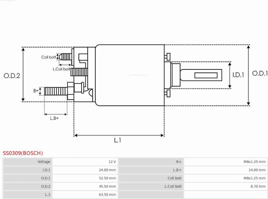 AS-PL SS0309(BOSCH) - Тягове реле, стартер autozip.com.ua