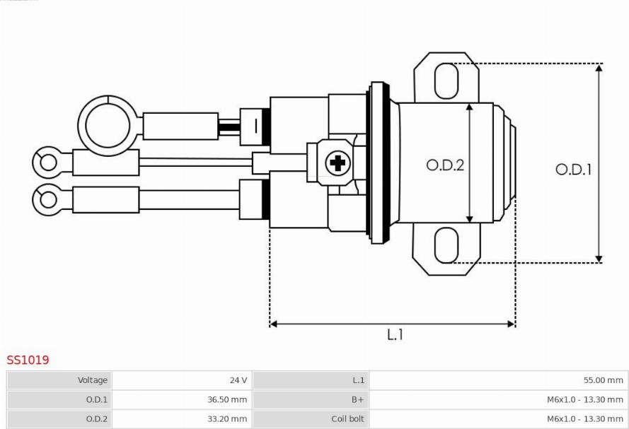 AS-PL SS1019 - Тягове реле, стартер autozip.com.ua