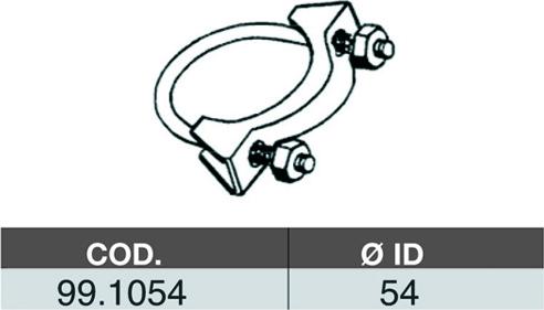 ASSO 99.1054 - З'єднувальні елементи, система випуску autozip.com.ua