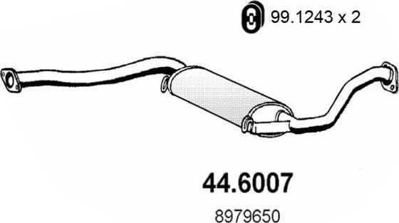 ASSO 44.6007 - Середній глушник вихлопних газів autozip.com.ua