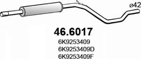 ASSO 46.6017 - Середній глушник вихлопних газів autozip.com.ua