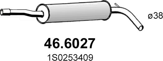 ASSO 46.6027 - Середній глушник вихлопних газів autozip.com.ua