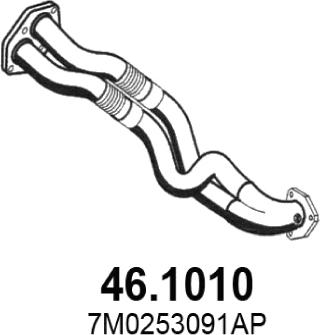 ASSO 46.1010 - Труба вихлопного газу autozip.com.ua