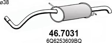 ASSO 46.7031 - Глушник вихлопних газів кінцевий autozip.com.ua