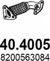 ASSO 40.4005 - Труба вихлопного газу autozip.com.ua