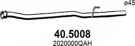 ASSO 40.5008 - Труба вихлопного газу autozip.com.ua