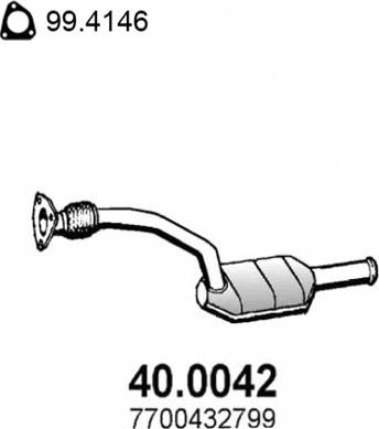 ASSO 40.0042 - Каталізатор autozip.com.ua