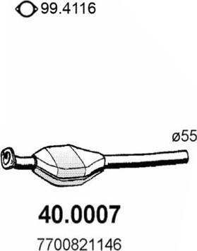 ASSO 40.0007 - Каталізатор autozip.com.ua