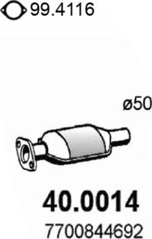 ASSO 40.0014 - Каталізатор autozip.com.ua