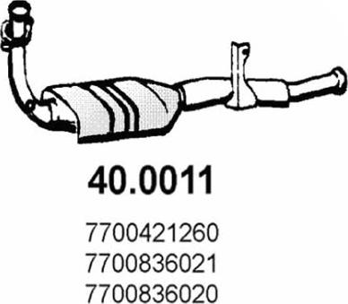 ASSO 40.0011 - Каталізатор autozip.com.ua