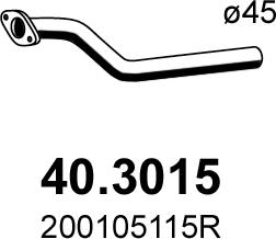 ASSO 40.3015 - Труба вихлопного газу autozip.com.ua