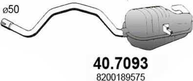 ASSO 40.7093 - Глушник вихлопних газів кінцевий autozip.com.ua