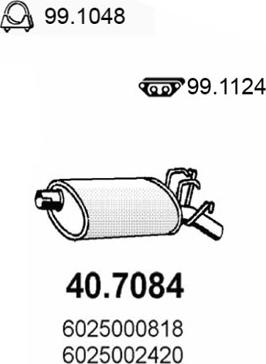 ASSO 40.7084 - Глушник вихлопних газів кінцевий autozip.com.ua