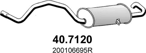 ASSO 40.7120 - Глушник вихлопних газів кінцевий autozip.com.ua