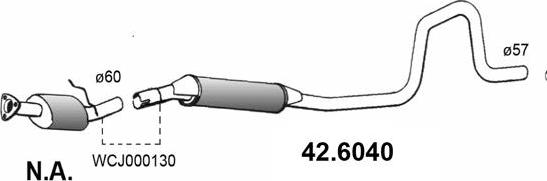 ASSO 42.6040 - Середній глушник вихлопних газів autozip.com.ua