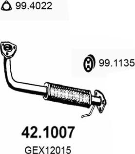 ASSO 42.1007 - Труба вихлопного газу autozip.com.ua