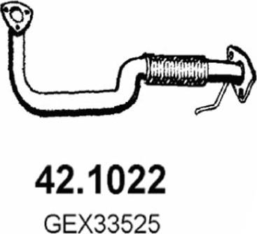 ASSO 42.1022 - Труба вихлопного газу autozip.com.ua