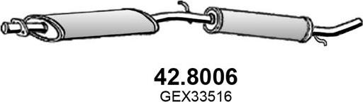 ASSO 42.8006 - Середній / кінцевий глушник ОГ autozip.com.ua