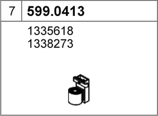ASSO 599.0413 - Монтажний комплект, глушитель autozip.com.ua