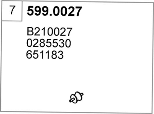 ASSO 599.0027 - Монтажний комплект, глушитель autozip.com.ua