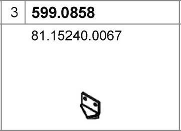 ASSO 599.0858 - Монтажний комплект, глушитель autozip.com.ua