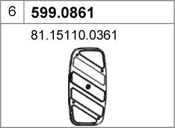 ASSO 599.0861 - Монтажний комплект, глушитель autozip.com.ua