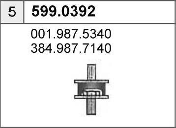 ASSO 599.0392 - Монтажний комплект, глушитель autozip.com.ua