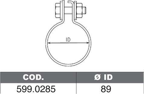 ASSO 599.0285 - Монтажний комплект, глушитель autozip.com.ua