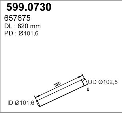 ASSO 599.0730 - Монтажний комплект, глушитель autozip.com.ua