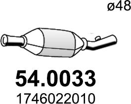 ASSO 54.0033 - Каталізатор autozip.com.ua