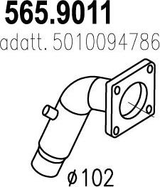 ASSO 565.9011 - Труба вихлопного газу autozip.com.ua