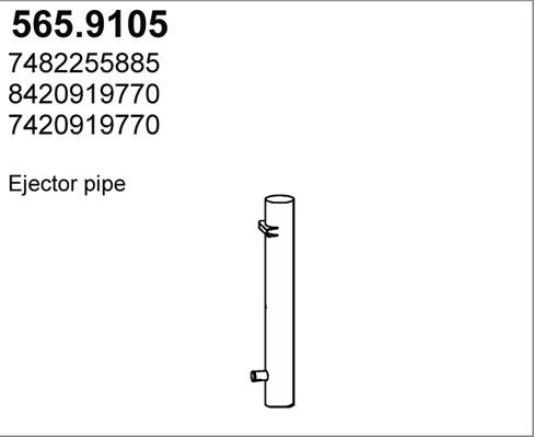 ASSO 565.9105 - Труба вихлопного газу autozip.com.ua