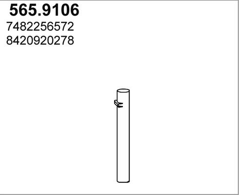 ASSO 565.9106 - Труба вихлопного газу autozip.com.ua