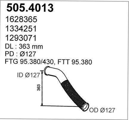ASSO 505.4013 - Гофрована труба вихлопна система autozip.com.ua