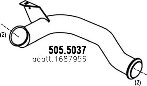 ASSO 505.5037 - Труба вихлопного газу autozip.com.ua