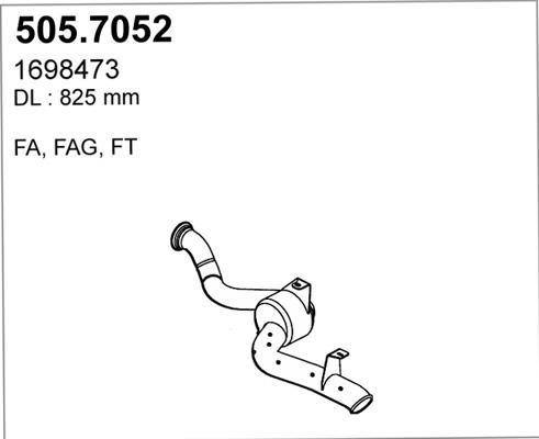 ASSO 505.7052 - Середній / кінцевий глушник ОГ autozip.com.ua