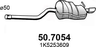 ASSO 50.7054 - Глушник вихлопних газів кінцевий autozip.com.ua