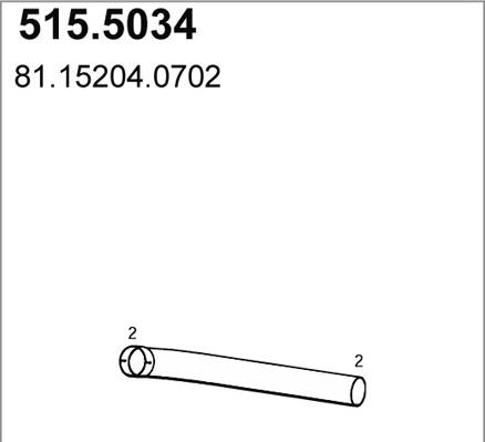 ASSO 515.5034 - Труба вихлопного газу autozip.com.ua