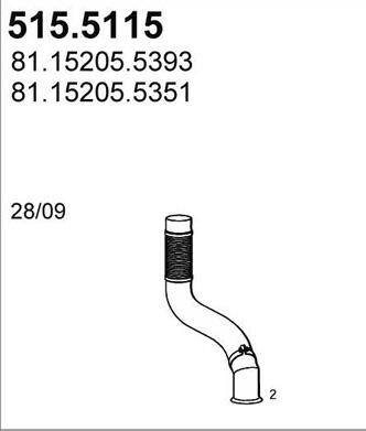 ASSO 515.5115 - Труба вихлопного газу autozip.com.ua